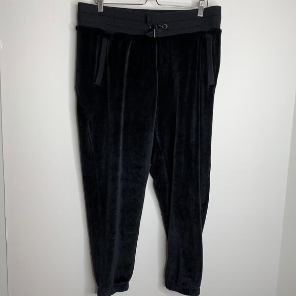 Athleta Recovery Cozy Jogger Pull On Black Velour Pull on Pants Womens XL - Picture 4 of 16